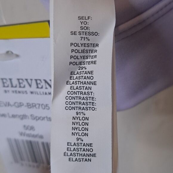 EleVen By Venus Williams Wave Length Cut Out Tennis Sports Bra In Wister… - Picture 6 of 9